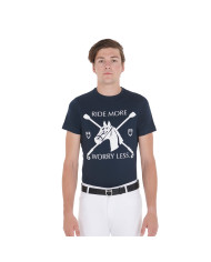 T-SHIRT UOMO SLIM FIT CON STAMPA EQUESTRE (CAMPIONARIO/SHOOTING)