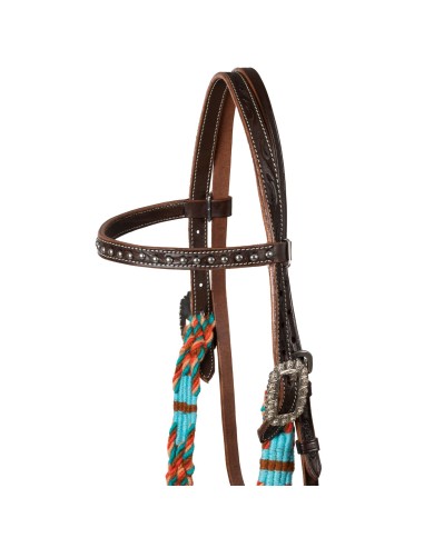 ROPE WAVES WESTERN BRIDLE
