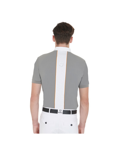 Polo uomo slim fit tessuto tecnico con piping Polo uomo slim fit tessuto tecnico con piping