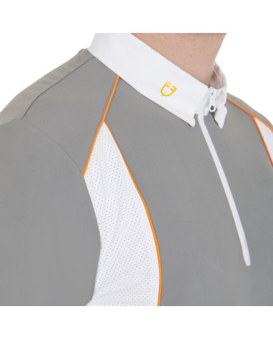 Polo uomo slim fit tessuto tecnico con piping Polo uomo slim fit tessuto tecnico con piping