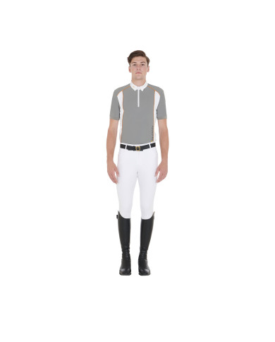 Polo uomo slim fit tessuto tecnico con piping Polo uomo slim fit tessuto tecnico con piping