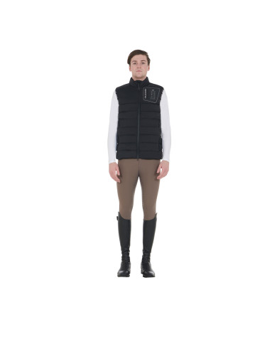 Smanicato uomo tessuto elastico con patch siliconica Smanicato uomo tessuto elastico con patch siliconica