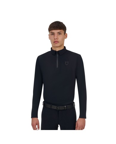 MEN S TRAINING RIDERTECHNOLOGY POLO SHIRT LS WITH ZIP