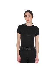 WOMEN S GLOSSY LOGO COTTON T-SHIRT