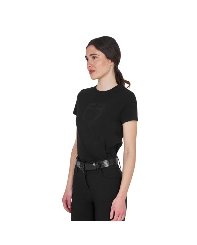 WOMEN S GLOSSY LOGO COTTON T-SHIRT