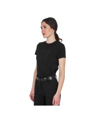 WOMEN S GLOSSY LOGO COTTON T-SHIRT