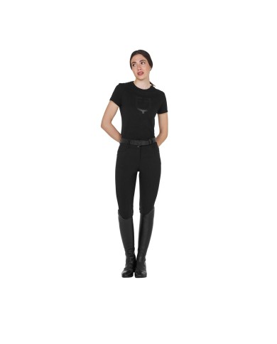 WOMEN S GLOSSY LOGO COTTON T-SHIRT