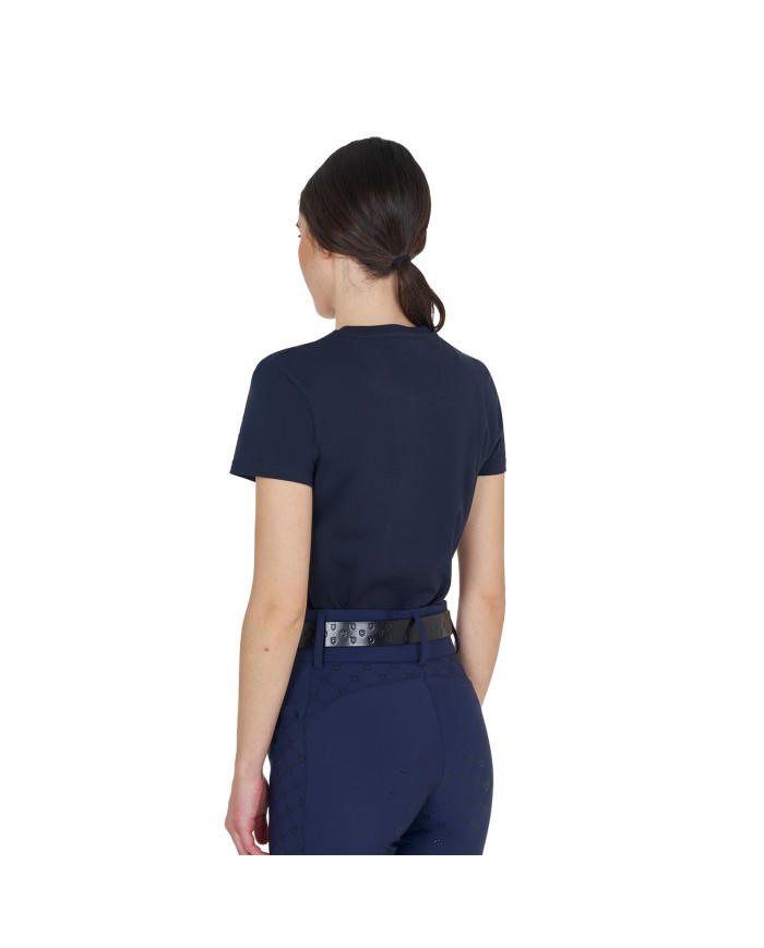 WOMEN S GLOSSY LOGO COTTON T-SHIRT