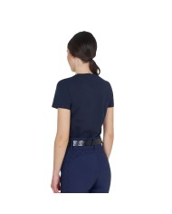 WOMEN S GLOSSY LOGO COTTON T-SHIRT