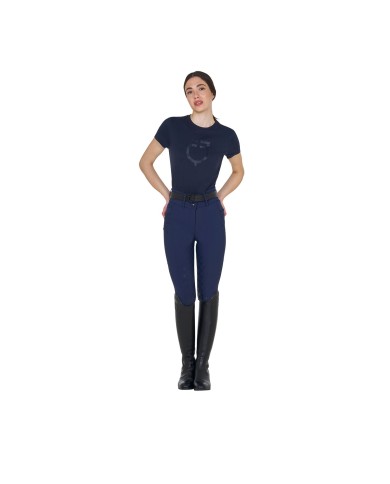 WOMEN S GLOSSY LOGO COTTON T-SHIRT