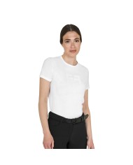 WOMEN S GLOSSY LOGO COTTON T-SHIRT
