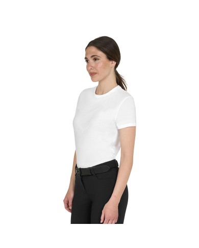 WOMEN S GLOSSY LOGO COTTON T-SHIRT
