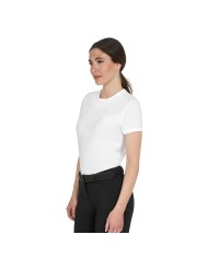 WOMEN S GLOSSY LOGO COTTON T-SHIRT