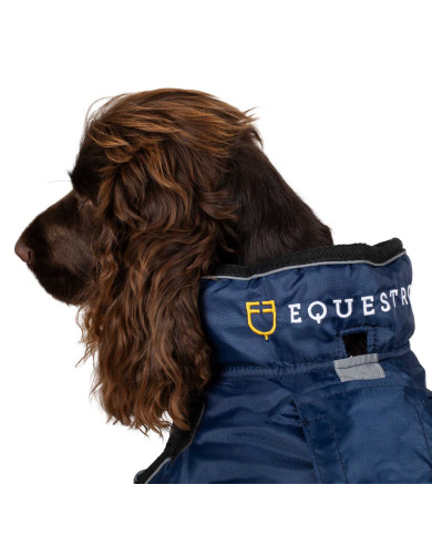 Cappotto per cane con piping catarifrangente Cappotto per cane con piping catarifrangente