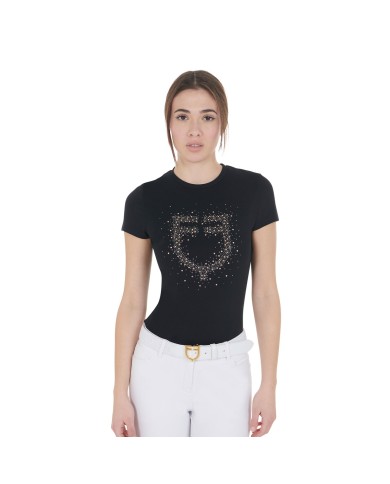 WOMEN S PINK DIAMOND LOGO COTTON T-SHIRT