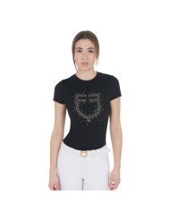 WOMEN S PINK DIAMOND LOGO COTTON T-SHIRT