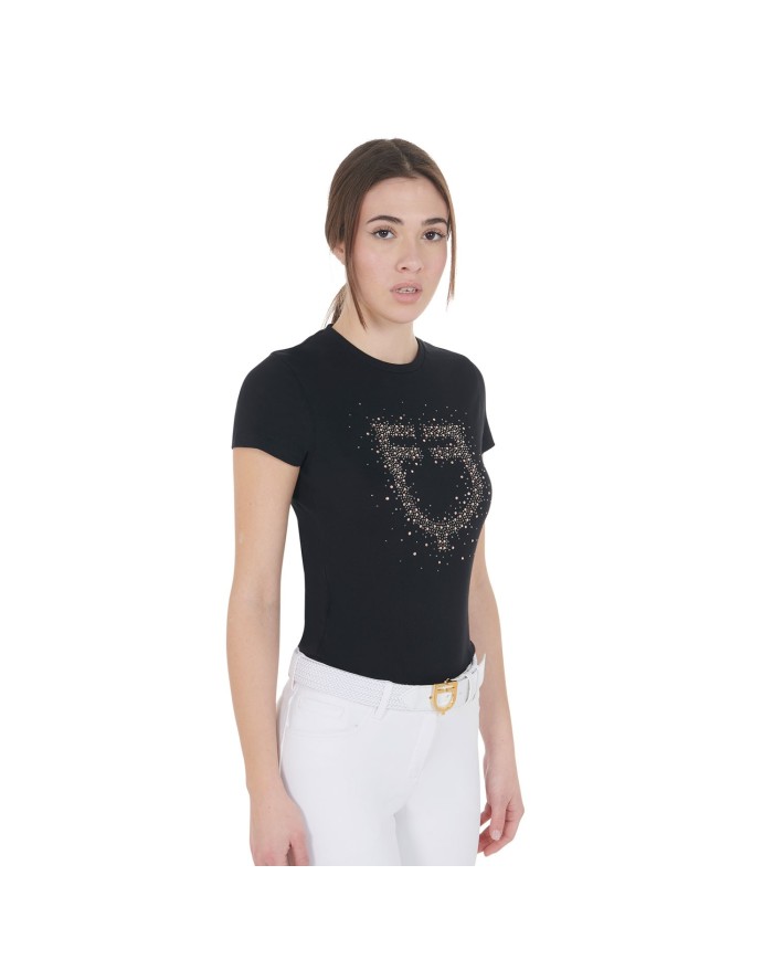 WOMEN S PINK DIAMOND LOGO COTTON T-SHIRT