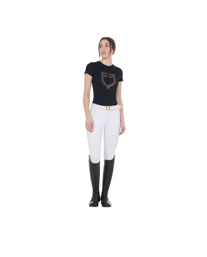 WOMEN S PINK DIAMOND LOGO COTTON T-SHIRT