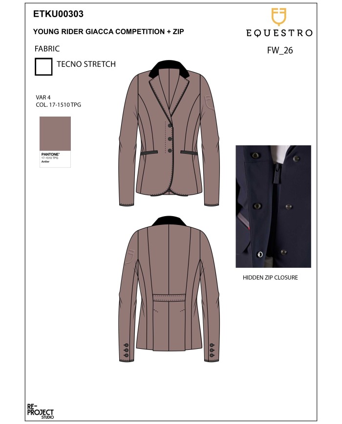 KIDS COMPETITION ZIP RIDING JACKET