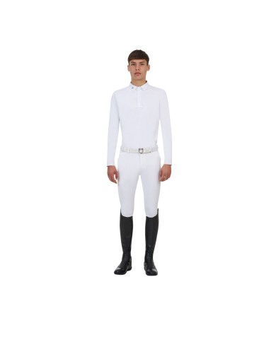MEN S COMPETITION RIDERTECHNOLOGY LS POLO SHIRT WITH ZIP