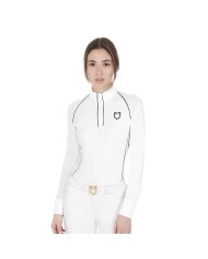 WOMEN S COMPETITION POLO SHIRT LS MESH INSERT