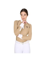 WOMEN S COMPETITION POLO SHIRT LS MESH INSERT