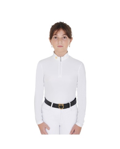 POLO BAMBINA EQUESTRO ZIP MANICA LUNGA MODELLO WARM+