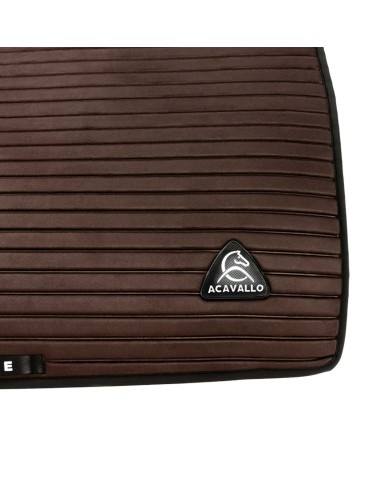 STRIPE SUEDE DRESSAGE SADDLE PAD W/SQUARE BACK CORNER