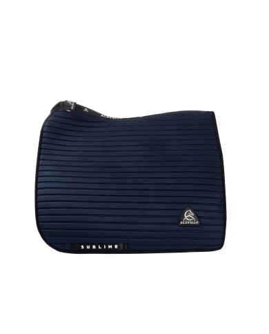 STRIPE SUEDE DRESSAGE SADDLE PAD W/SQUARE BACK CORNER