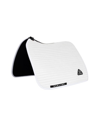 STRIPE SUEDE DRESSAGE SADDLE PAD W/SQUARE BACK CORNER
