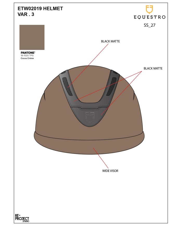 WOMEN APOCALIPSE HELMET WIDE VISOR W/ FABRIC COVERED SHELL