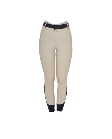 WOMEN S HIGH WAIST MONOGRAM KNEE GRIP BREECHES
