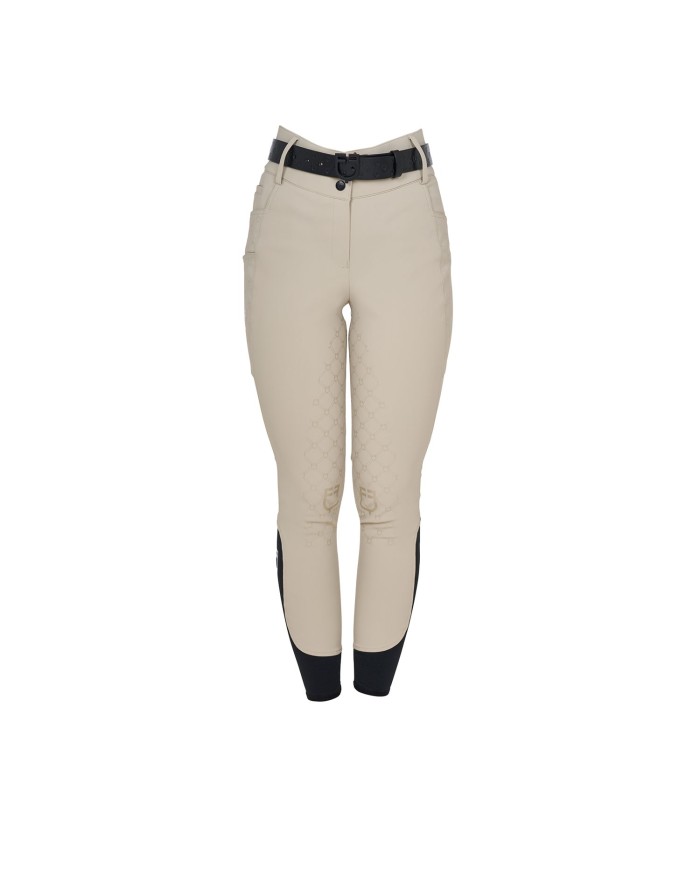 WOMEN S HIGH WAIST MONOGRAM KNEE GRIP BREECHES