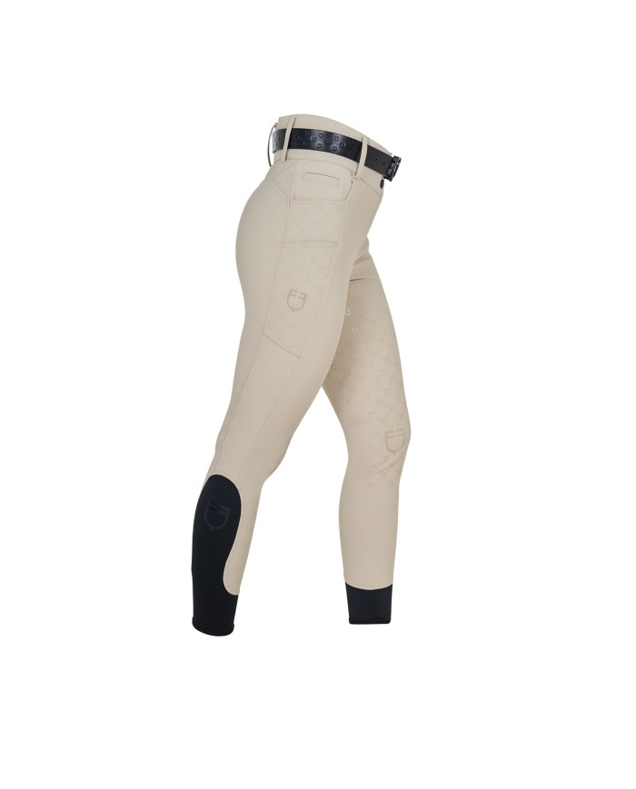 WOMEN S HIGH WAIST MONOGRAM KNEE GRIP BREECHES