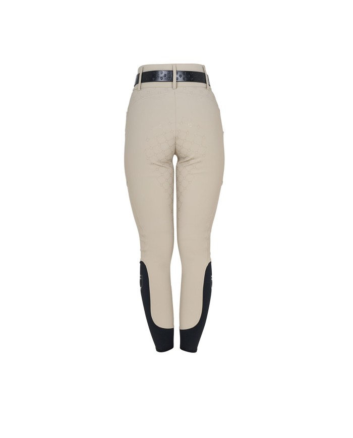 WOMEN S HIGH WAIST MONOGRAM KNEE GRIP BREECHES