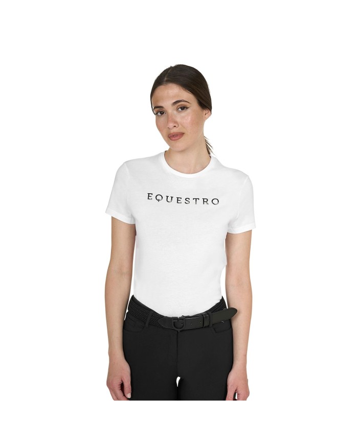 WOMEN S LOGO LAMINA COTTON T-SHIRT