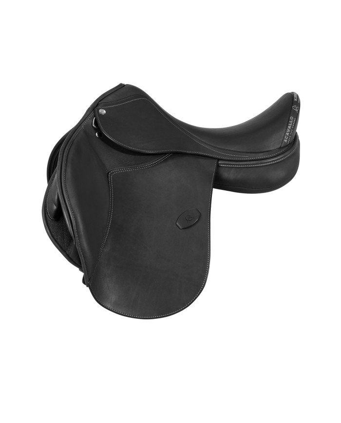 BERNINI ALL PORPOSE SADDLE - FLOCKED PANELS - DOUBLE LEATHER PLUS