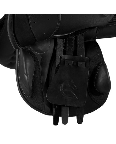 BERNINI ALL PORPOSE SADDLE - FLOCKED PANELS - DOUBLE LEATHER PLUS