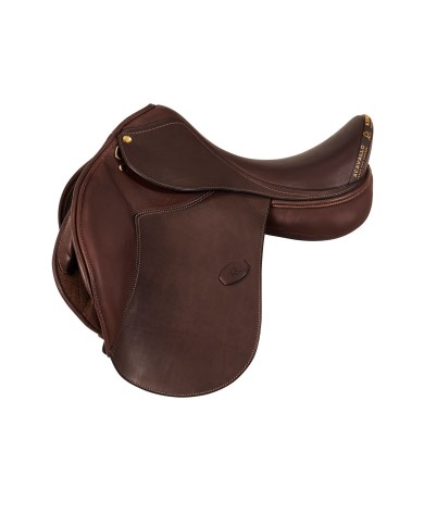 BERNINI ALL PORPOSE SADDLE - FLOCKED PANELS - DOUBLE LEATHER PLUS