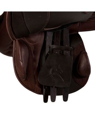 BERNINI ALL PORPOSE SADDLE - FLOCKED PANELS - DOUBLE LEATHER PLUS