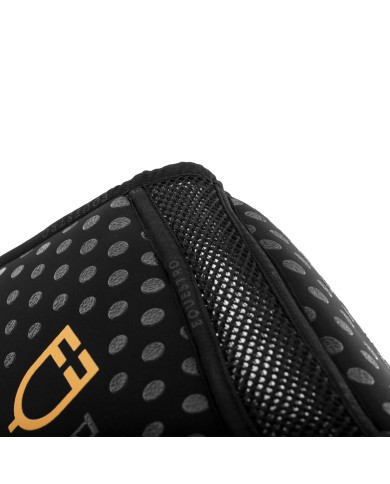 COMPENSA. EQ. IN M.FOAM CON GRIP, TESSUTO TRAFORATO SUL GAR. LOGO GIALLO