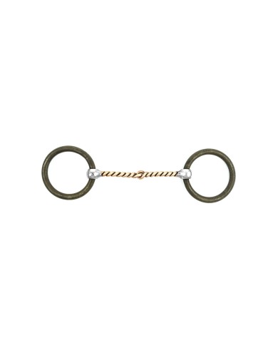 FILETTO WESTERN TORCIGLIONE CURVO RAME ANELLI BRUNITI POOL S