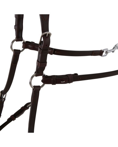 CALFSKIN LEATHER 5 POINT ATTACHMENT BREASTPLATE