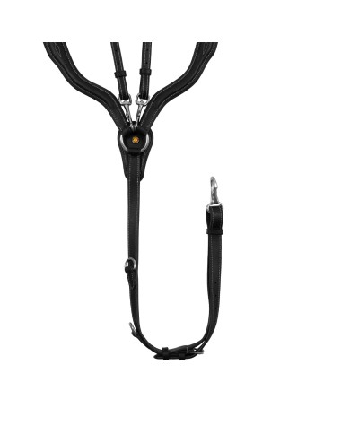 SOFT LEATHER SHAPED FANCY STITCHED BREASTPLATE WITH REMOVABLE MARTINGALE
