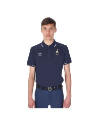 MEN S COTTON PIQUET POLO SHIRT SS BUTTONS EQUESTROxFISE