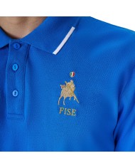 MEN S COTTON PIQUET POLO SHIRT SS BUTTONS EQUESTROxFISE