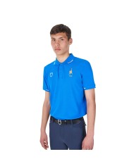MEN S COTTON PIQUET POLO SHIRT SS BUTTONS EQUESTROxFISE