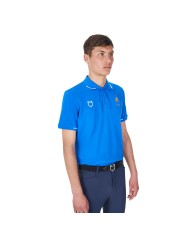 MEN S COTTON PIQUET POLO SHIRT SS BUTTONS EQUESTROxFISE