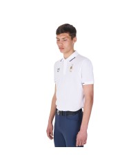 MEN S COTTON PIQUET POLO SHIRT SS BUTTONS EQUESTROxFISE