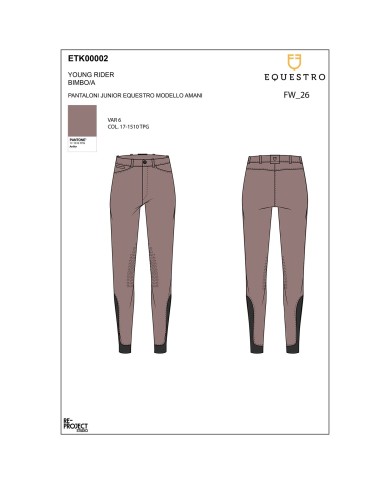 PANTALONI JUNIOR EQUESTRO MODELLO AMANI